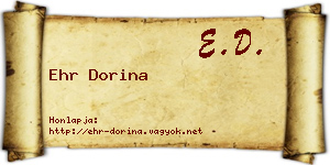 Ehr Dorina névjegykártya